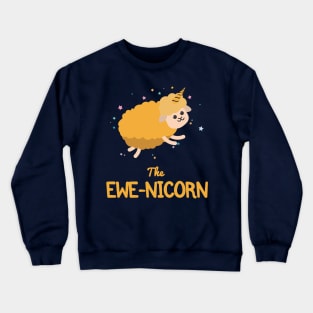 Colorful Ewe | Ewenicorn | Funny Unicorn Crewneck Sweatshirt